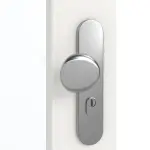 Detailansicht der Oberfläche von GARANT Wohnungseingangstür Weißlack 9016 mit Lichtausschnitt LA-2