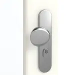 Detailansicht der Oberfläche von GARANT Wohnungseingangstür U11026SD Kristallweiß GHK08 mit Lichtausschnitt LA-2