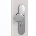 Detailansicht der Oberfläche von GARANT Wohnungseingangstür U12188SD Lichtgrau GHK08 mit Lichtausschnitt LA-2