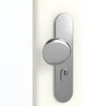 Detailansicht der Oberfläche von GARANT Wohnungseingangstür W1000ST3 Premium Weiß GHK08 mit Lichtausschnitt LA-2