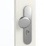 Detailansicht der Oberfläche von GARANT Wohnungseingangstür Weiß Struktur Premium CePaL mit Lichtausschnitt LA-2