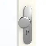 Detailansicht der Oberfläche von GARANT Wohnungseingangstür 0105-60 Pearl White CePaL mit Lichtausschnitt LA-3