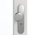 Detailansicht der Oberfläche von GARANT Wohnungseingangstür 0160-60 Silver Grey CePaL mit Lichtausschnitt LA-3