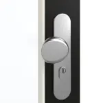 Detailansicht der Oberfläche von GARANT Wohnungseingangstür 0901-60 Black Resopal mit Lichtausschnitt LA-3