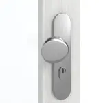 Detailansicht der Oberfläche von GARANT Wohnungseingangstür Authentic Grigio GCK08 mit Lichtausschnitt LA-3