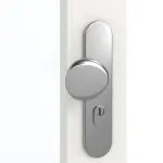 Detailansicht der Oberfläche von GARANT Wohnungseingangstür Quer Authentic Bianco CePaL mit Lichtausschnitt LA-3