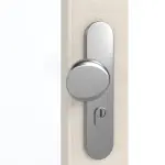 Detailansicht der Oberfläche von GARANT Wohnungseingangstür Quer Authentic Perl GCK08 mit Lichtausschnitt LA-3