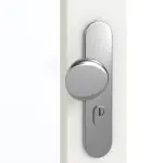 Detailansicht der Oberfläche von GARANT Wohnungseingangstür D354-60 Designer White Resopal mit Lichtausschnitt LA-3