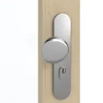 Detailansicht der Oberfläche von GARANT Wohnungseingangstür Natura Ahorn CePaL mit Lichtausschnitt LA-3