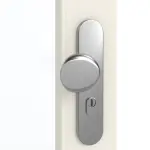 Detailansicht der Oberfläche von GARANT Wohnungseingangstür Weißlack 9010 GHK08 mit Lichtausschnitt LA-3