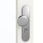 Detailansicht der Oberfläche von GARANT Wohnungseingangstür Weißlack 9016 GHK08 mit Lichtausschnitt LA-3