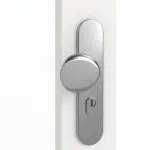 Detailansicht der Oberfläche von GARANT Wohnungseingangstür Weißlack 9016 mit Lichtausschnitt LA-3