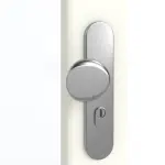 Detailansicht der Oberfläche von GARANT Wohnungseingangstür U11026SD Kristallweiß GHK08 mit Lichtausschnitt LA-3