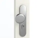 Detailansicht der Oberfläche von GARANT Wohnungseingangstür Weiß Struktur Premium CePaL mit Lichtausschnitt LA-3