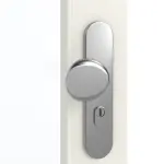 Detailansicht der Oberfläche von GARANT Wohnungseingangstür Weiß Struktur Premium GCK08 mit Lichtausschnitt LA-3