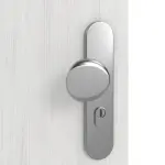 Detailansicht der Oberfläche von GARANT Wohnungseingangstür Authentic Grigio CePaL mit Lichtausschnitt LA-4 bandseitig