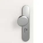 Detailansicht der Oberfläche von GARANT Wohnungseingangstür Quer Authentic Bianco CePaL mit Lichtausschnitt LA-4 bandseitig