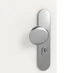 Detailansicht der Oberfläche von GARANT Wohnungseingangstür Weißlack 9016 mit Lichtausschnitt LA-4 bandseitig