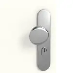 Detailansicht der Oberfläche von GARANT Wohnungseingangstür U11026SD Kristallweiß GHK08 mit Lichtausschnitt LA-4 bandseitig