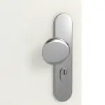 Detailansicht der Oberfläche von GARANT Wohnungseingangstür Weiß Struktur Premium GCK08 mit Lichtausschnitt LA-4 bandseitig