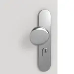 Detailansicht der Oberfläche von GARANT Wohnungseingangstür 0160-60 Silver Grey CePaL mit Lichtausschnitt LA-4 mittig