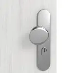 Detailansicht der Oberfläche von GARANT Wohnungseingangstür Authentic Grigio CePaL mit Lichtausschnitt LA-4 mittig