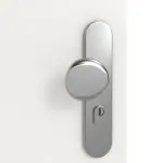 Detailansicht der Oberfläche von GARANT Wohnungseingangstür Quer Authentic Bianco CePaL mit Lichtausschnitt LA-4 mittig