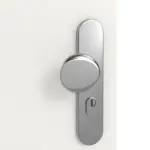 Detailansicht der Oberfläche von GARANT Wohnungseingangstür Quer Authentic Bianco GCK08 mit Lichtausschnitt LA-4 mittig