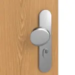 Detailansicht der Oberfläche von GARANT Wohnungseingangstür Eiche Premium GCK08 mit Lichtausschnitt LA-4 mittig