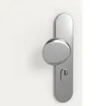 Detailansicht der Oberfläche von GARANT Wohnungseingangstür Weißlack 9016 mit Lichtausschnitt LA-4 mittig