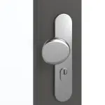 Detailansicht der Oberfläche von GARANT Wohnungseingangstür 10622-60 Ebony CePaL mit Lichtausschnitt LA-4 schlossseitig