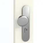 Detailansicht der Oberfläche von GARANT Wohnungseingangstür 9417-60 Snow White CePaL mit Lichtausschnitt LA-4 schlossseitig