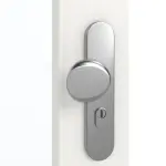 Detailansicht der Oberfläche von GARANT Wohnungseingangstür Authentic Bianco CePaL mit Lichtausschnitt LA-4 schlossseitig