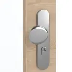 Detailansicht der Oberfläche von GARANT Wohnungseingangstür Quer Authentic Achat CePaL mit Lichtausschnitt LA-4 schlossseitig