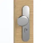 Detailansicht der Oberfläche von GARANT Wohnungseingangstür Quer Authentic Asteiche CePaL mit Lichtausschnitt LA-4 schlossseitig