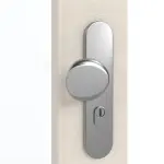 Detailansicht der Oberfläche von GARANT Wohnungseingangstür Quer Authentic Perl GCK08 mit Lichtausschnitt LA-4 schlossseitig