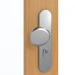 Detailansicht der Oberfläche von GARANT Wohnungseingangstür Eiche Premium GCK08 mit Lichtausschnitt LA-4 schlossseitig