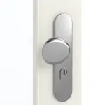 Detailansicht der Oberfläche von GARANT Wohnungseingangstür Weiß Struktur Premium GCK08 mit Lichtausschnitt LA-4 schlossseitig