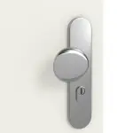 Detailansicht der Oberfläche von GARANT Wohnungseingangstür 0135-60 Rain Resopal mit Lichtausschnitt LA-5 bandseitig