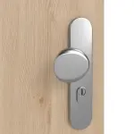 Detailansicht der Oberfläche von GARANT Wohnungseingangstür Authentic Achat CePaL mit Lichtausschnitt LA-5 bandseitig