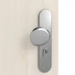 Detailansicht der Oberfläche von GARANT Wohnungseingangstür Authentic Perl CePaL mit Lichtausschnitt LA-5 bandseitig