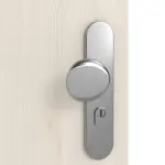 Detailansicht der Oberfläche von GARANT Wohnungseingangstür Authentic Perl GCK08 mit Lichtausschnitt LA-5 bandseitig