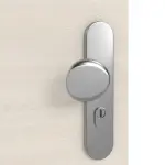 Detailansicht der Oberfläche von GARANT Wohnungseingangstür Quer Authentic Perl GCK08 mit Lichtausschnitt LA-5 bandseitig