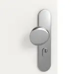 Detailansicht der Oberfläche von GARANT Wohnungseingangstür Weißlack 9016 GHK08 mit Lichtausschnitt LA-5 bandseitig