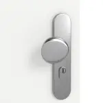 Detailansicht der Oberfläche von GARANT Wohnungseingangstür U11209SD Edelweiß GHK08 mit Lichtausschnitt LA-5 bandseitig