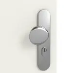 Detailansicht der Oberfläche von GARANT Wohnungseingangstür 0135-60 Rain Resopal mit Lichtausschnitt LA-5 mittig