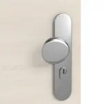 Detailansicht der Oberfläche von GARANT Wohnungseingangstür Quer Authentic Perl GCK08 mit Lichtausschnitt LA-5 mittig