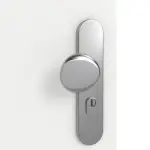 Detailansicht der Oberfläche von GARANT Wohnungseingangstür D354-60 Designer White Resopal mit Lichtausschnitt LA-5 mittig