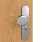 Detailansicht der Oberfläche von GARANT Wohnungseingangstür Eiche Premium CePaL mit Lichtausschnitt LA-5 mittig