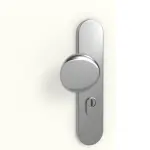 Detailansicht der Oberfläche von GARANT Wohnungseingangstür U11026SD Kristallweiß GHK08 mit Lichtausschnitt LA-5 mittig